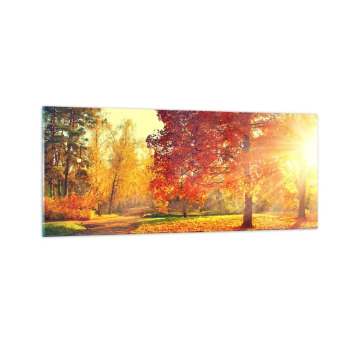 Cuadro sobre vidrio - Impresiones sobre Vidrio - El rojo es hermoso - 100x40 cm