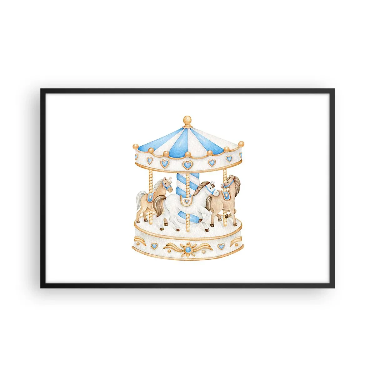 Póster en marco negro - Dulce infancia - 91x61 cm