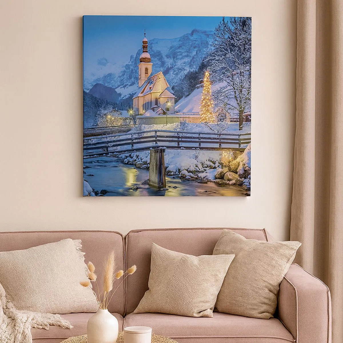 Cuadro sobre lienzo - Impresión de Imagen - El espíritu de la Navidad - 30x30 cm