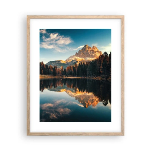 Póster en marco roble claro - Paisaje duplicado - 40x50 cm