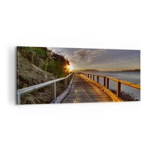 Cuadro sobre lienzo - Impresión de Imagen - Camina, sigue caminando hacia el sol - 100x40 cm