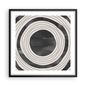 Póster en marco negro - En el centro mismo - 50x50 cm