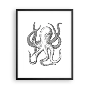 Póster en marco negro - Bailando con olas - 40x50 cm