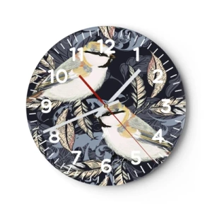 Reloj de pared - Reloj de vidrio - En la copa del árbol - 40x40 cm