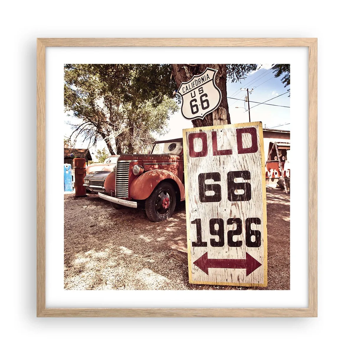 Póster en marco roble claro - Una leyenda de la América profunda - 50x50 cm