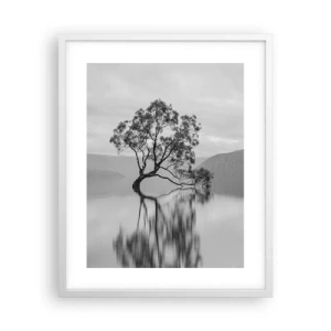 Póster en marco blanco - Existe tal lugar en el mundo - 40x50 cm