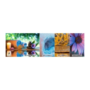 Muestra de fotomural Premium Canvas - Tiempo para el cuerpo - Spa, Vela, Cultura Japón - 100x30 cm