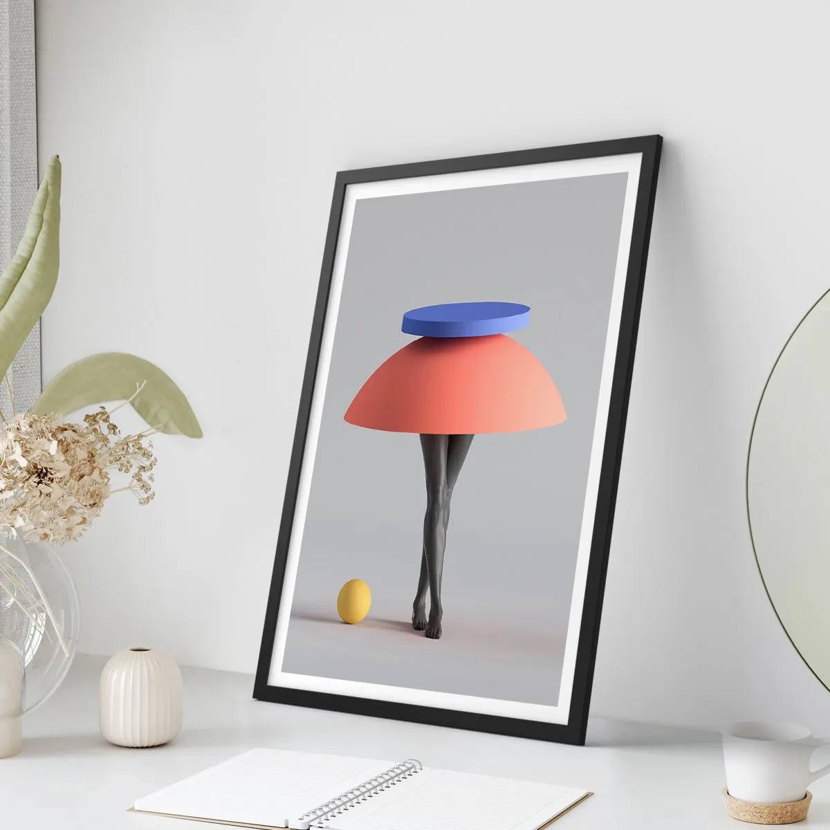 Póster en marco negro - Composición surrealista - 70x100 cm