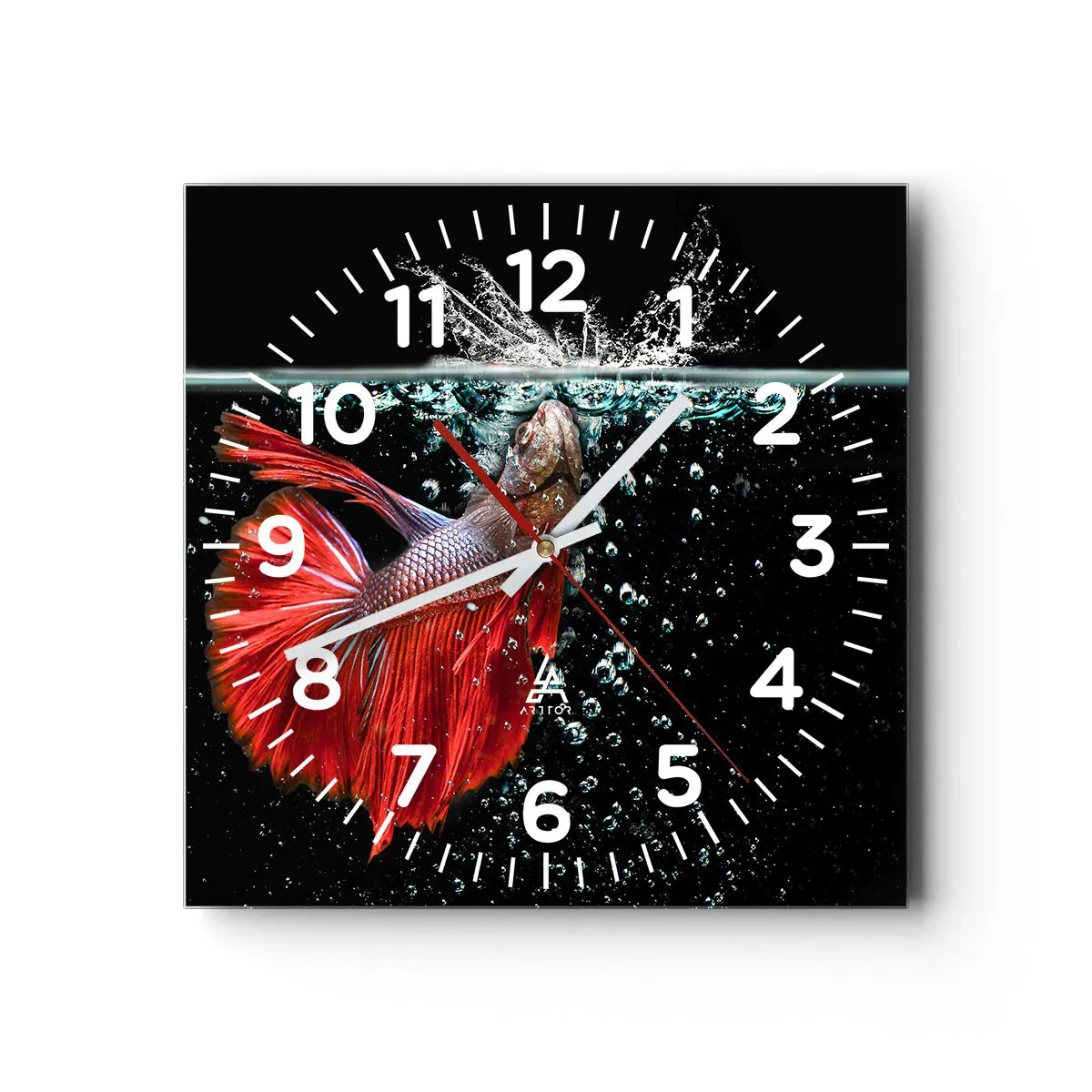 Reloj de pared - Reloj de vidrio - Tienes tres deseos - 30x30 cm