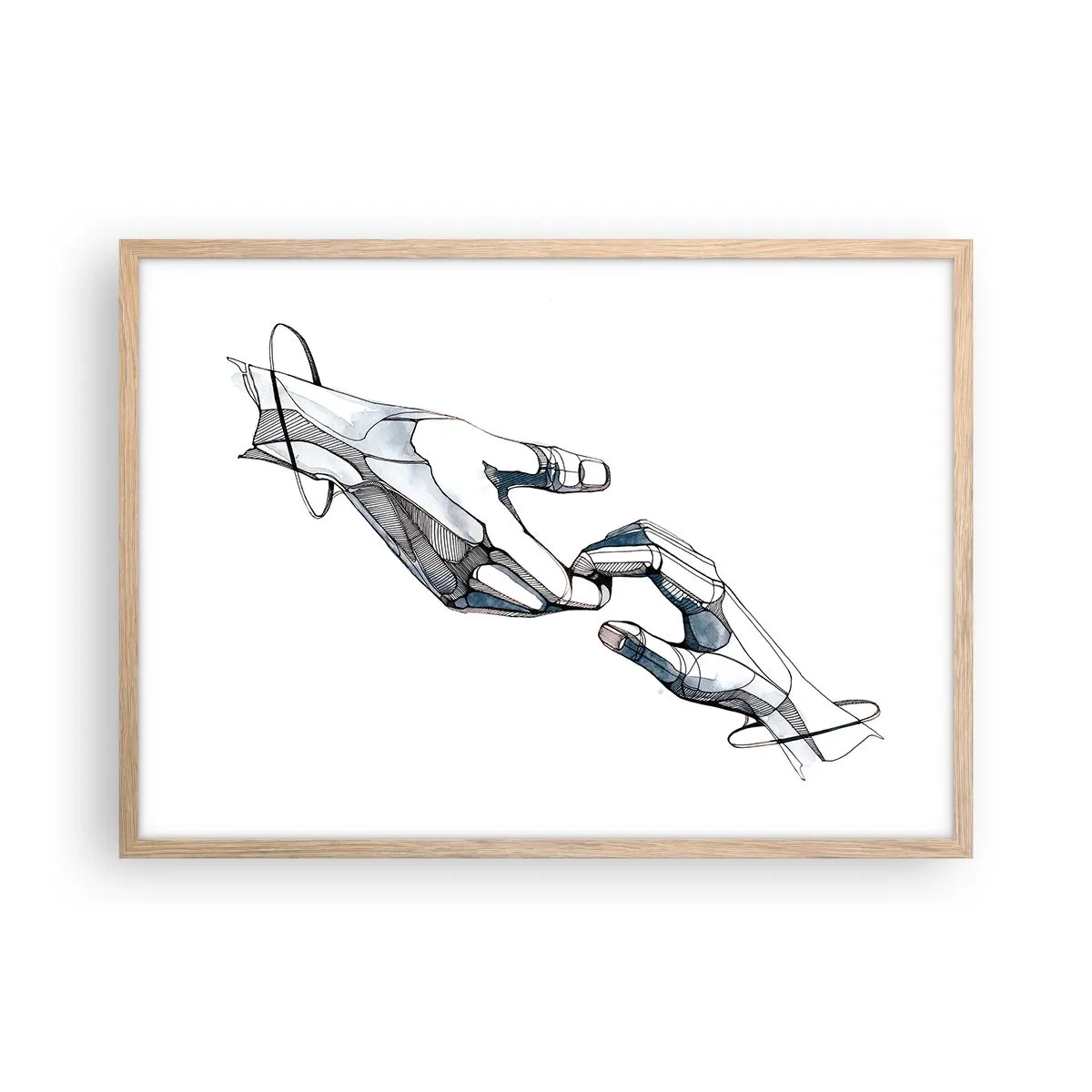 Póster en marco roble claro - Un buen gesto - 70x50 cm