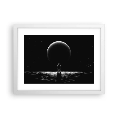 Póster en marco blanco - Cara a cara - 40x30 cm