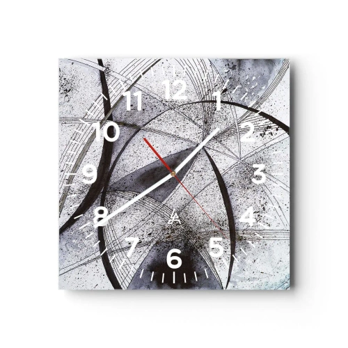 Reloj de pared - Reloj de vidrio - Fantasía futurista - 40x40 cm