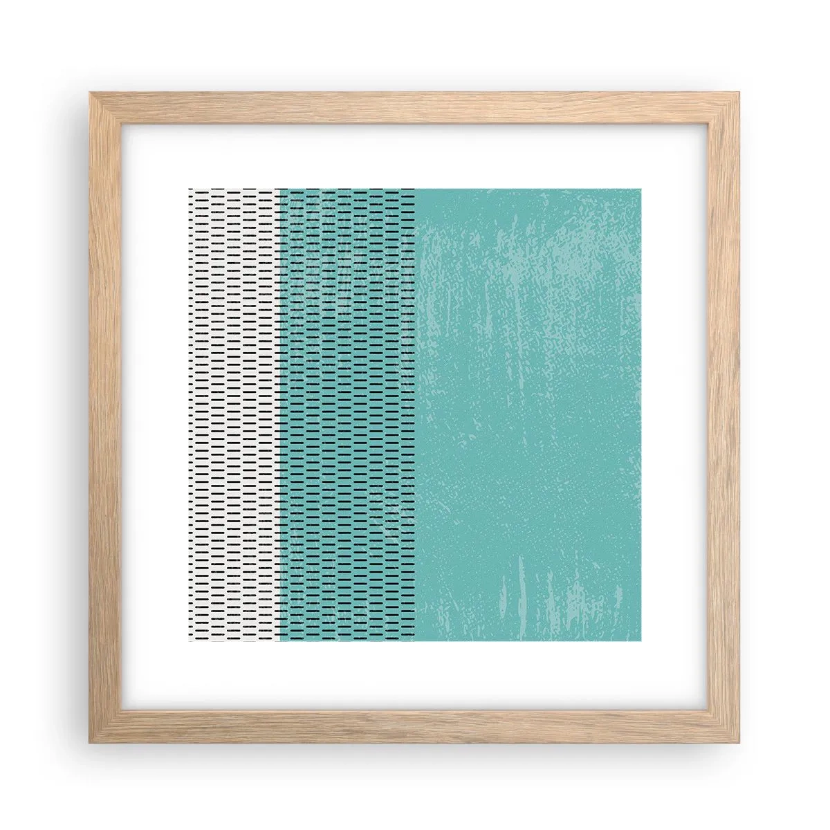 Póster en marco roble claro - Composición equilibrada - 30x30 cm