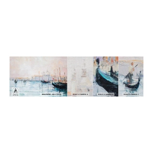 Muestra de fotomural Premium Canvas - Más allá del agua, más allá de la niebla - Pedazo, Ciudad, Venecia - 100x30 cm