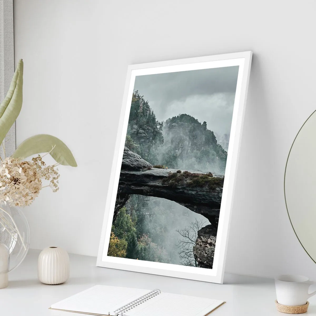 Póster en marco blanco - La aventura está a punto de comenzar - 70x100 cm