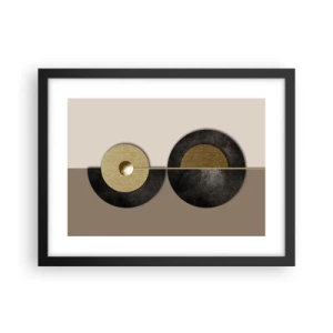 Póster en marco negro - Variaciones en torno a un círculo - 40x30 cm