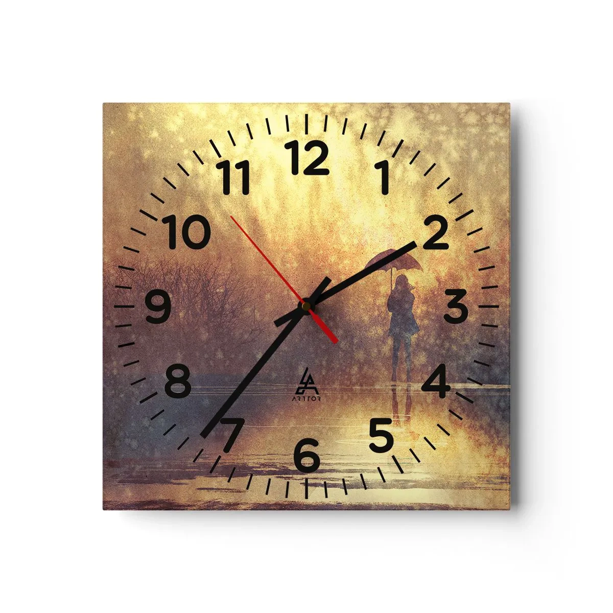 Reloj de pared - Reloj de vidrio - Siento que alguien me mira - 30x30 cm