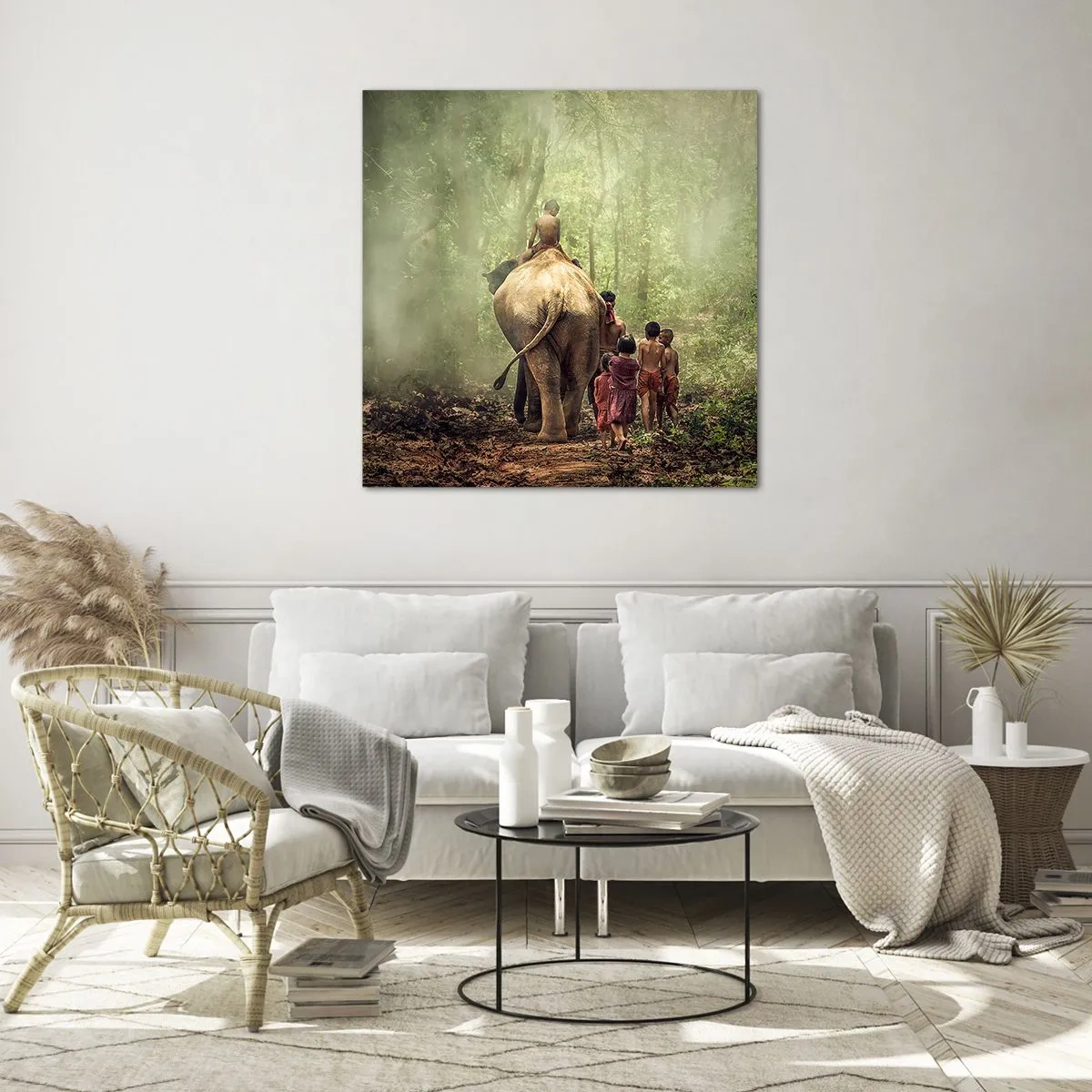 Cuadro sobre vidrio - Impresiones sobre Vidrio - El nuevo libro de la selva - 30x30 cm