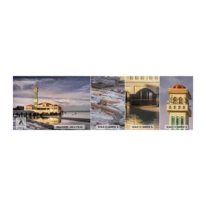 Muestra de fotomural Premium Canvas - Templo de la naturaleza - Arquitectura, Malasia, Paisaje - 100x30 cm