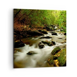 Cuadro sobre lienzo - Impresión de Imagen - Como plata líquida - 50x50 cm