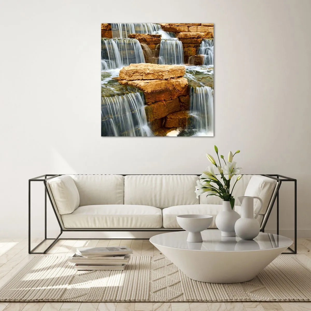 Cuadro sobre vidrio - Impresiones sobre Vidrio - Escalera al cielo - 60x60 cm