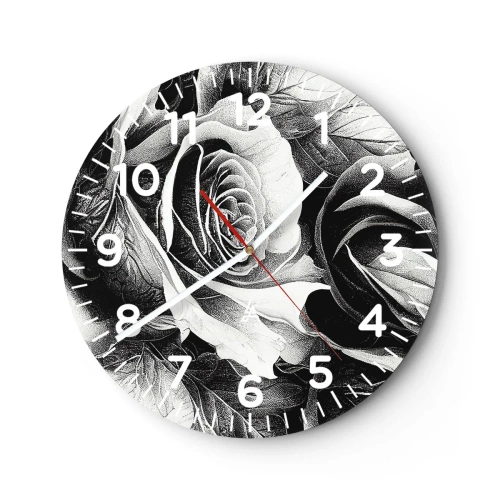Reloj de pared - Reloj de vidrio - Siempre como una reina - 40x40 cm