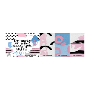 Muestra de fotomural Premium Canvas - Cómo ser feliz - Afirmación, Máxima, Palabras - 100x30 cm