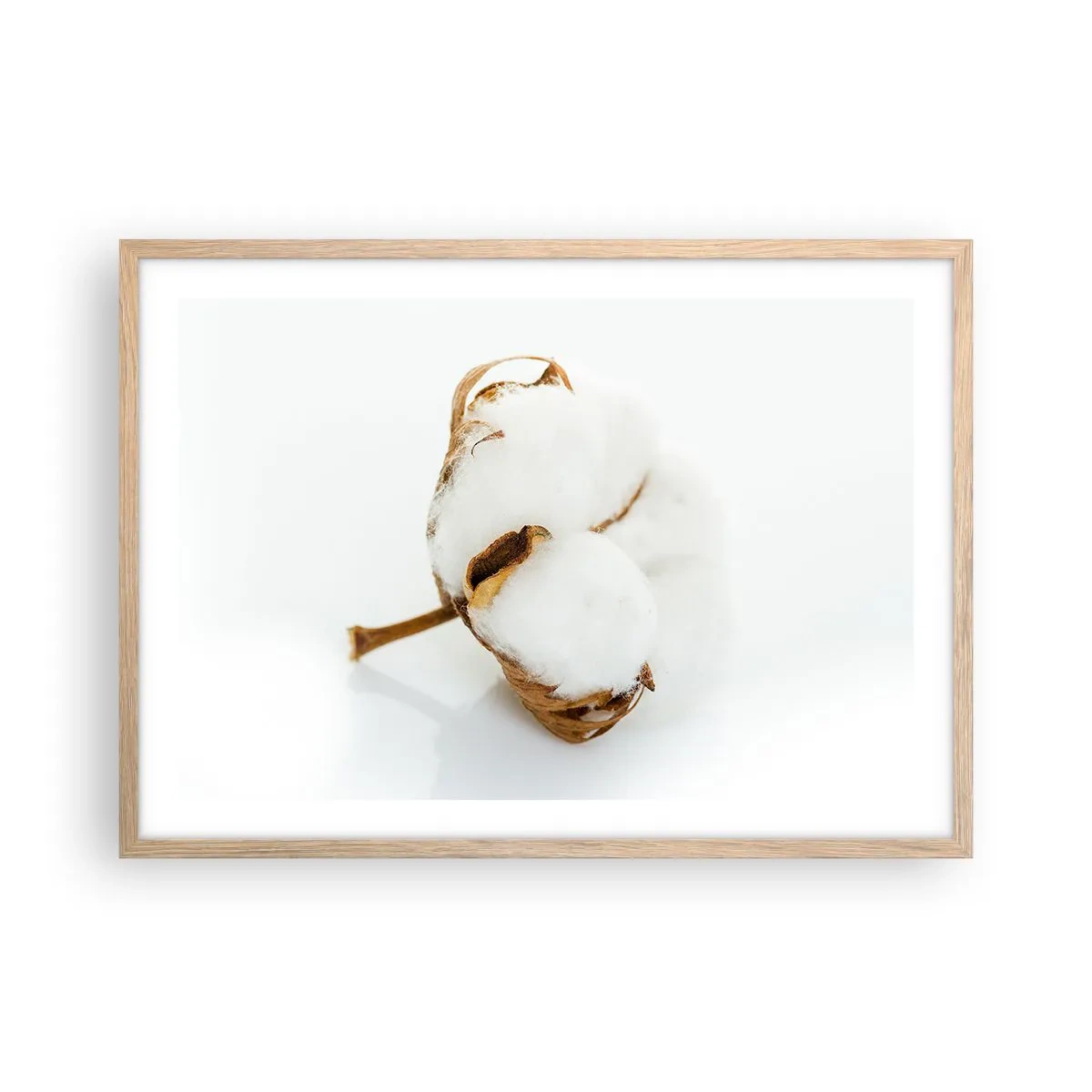 Póster en marco roble claro - Suave por naturaleza - 70x50 cm