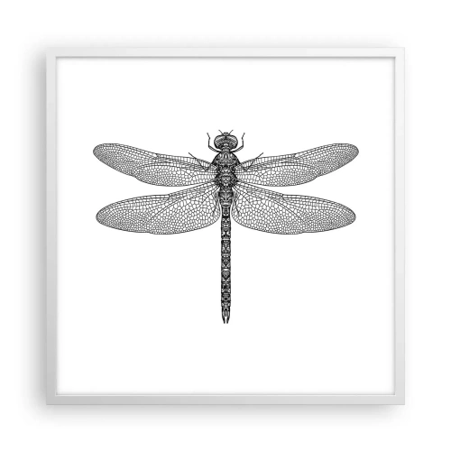 Póster en marco blanco - Precisión de la naturaleza - 60x60 cm