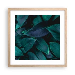 Póster en marco roble claro - El propio verde - 40x40 cm