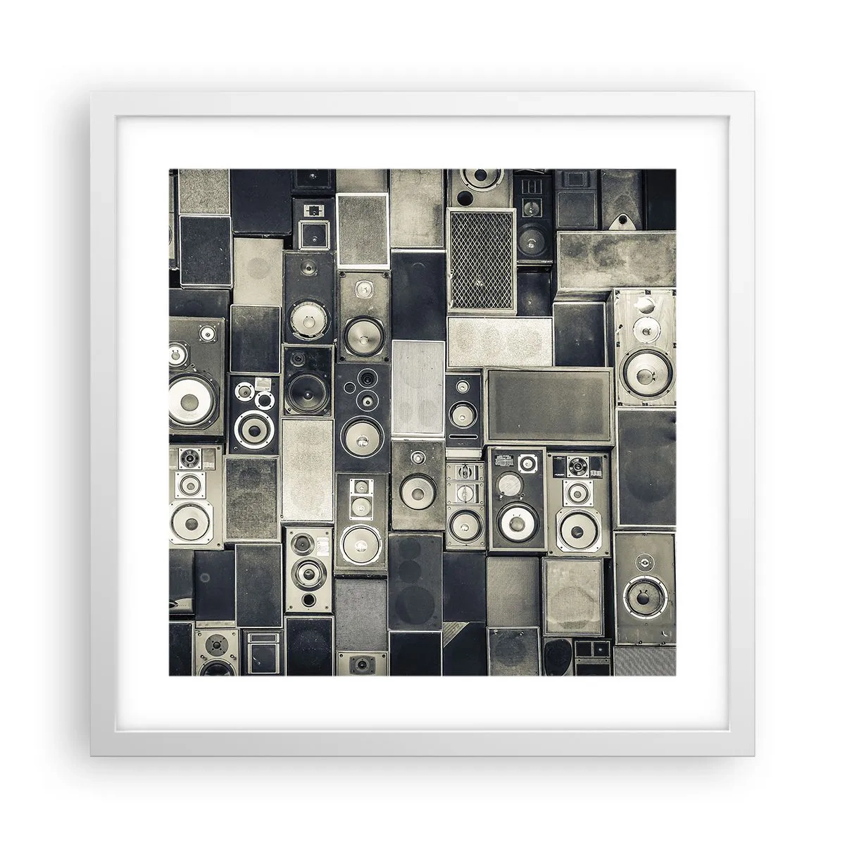 Póster en marco blanco - Y todo fluye - 40x40 cm