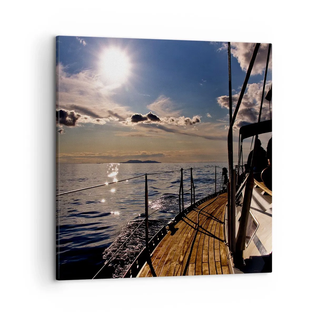 Cuadro sobre lienzo - Impresión de Imagen - Bajo las velas hacia el sol - 50x50 cm