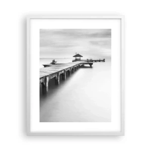 Póster en marco blanco - Lejos - 40x50 cm