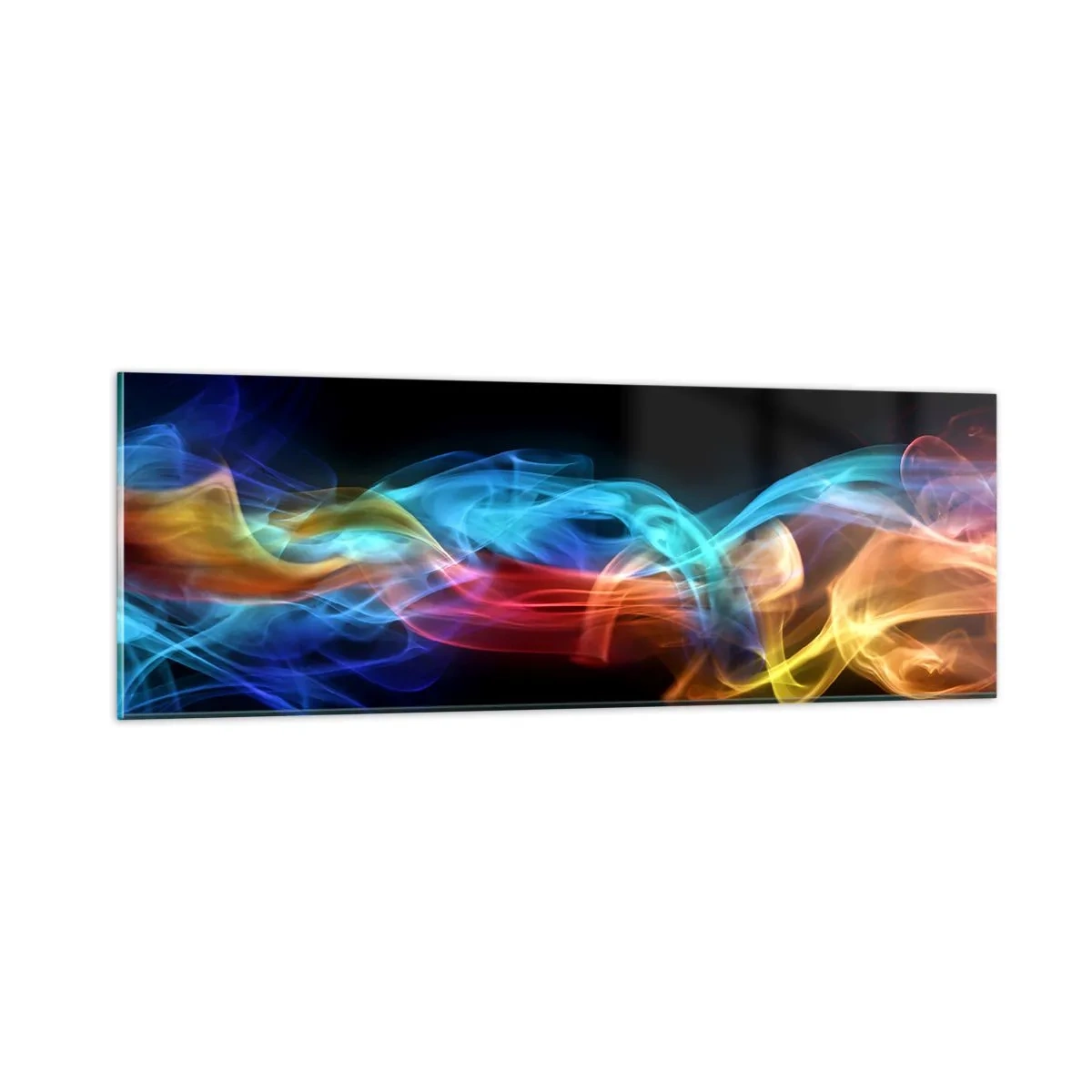 Cuadro sobre vidrio - Impresiones sobre Vidrio - Una danza de nieblas de arco iris - 90x30 cm