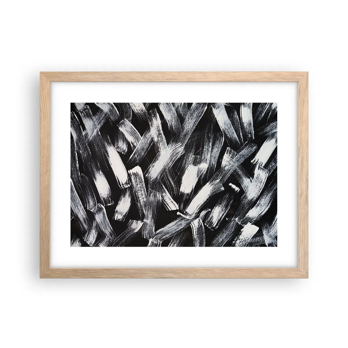 Póster en marco roble claro - Abstracción en el espíritu industrial - 40x30 cm