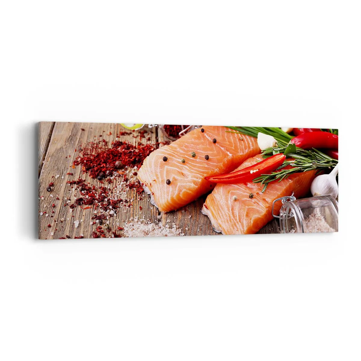 Cuadro sobre lienzo - Impresión de Imagen - Una aventura noruega en la cocina - 90x30 cm