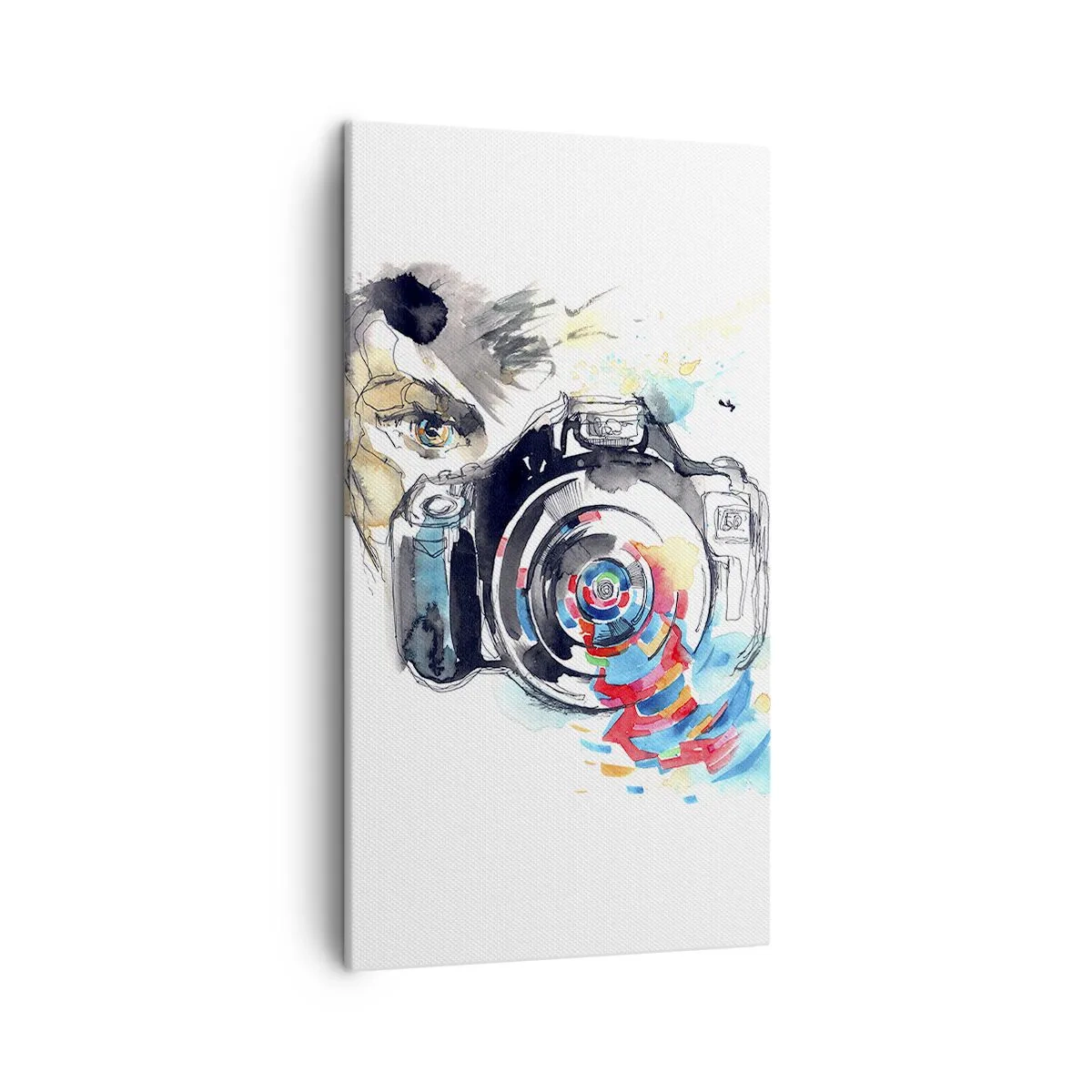 Cuadro sobre lienzo - Impresión de Imagen - En el objetivo - 45x80 cm