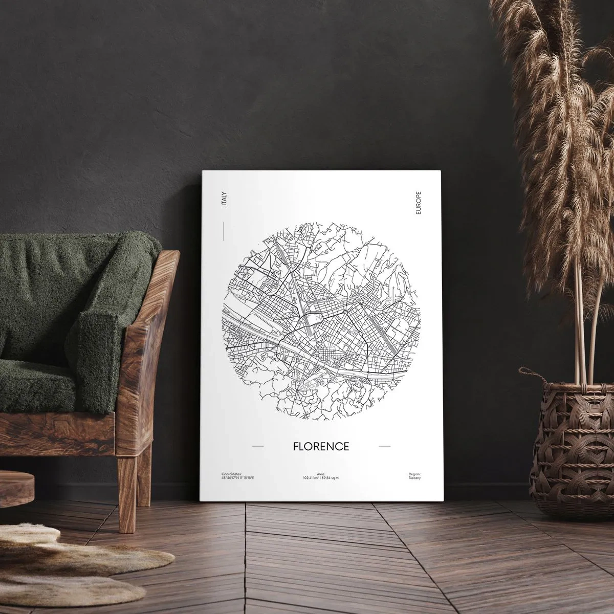 Cuadro sobre lienzo - Impresión de Imagen - Anatomía de Florencia - 45x80 cm