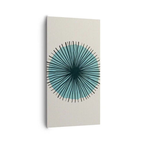 Cuadro sobre lienzo - Impresión de Imagen - Radiante en azul - 65x120 cm