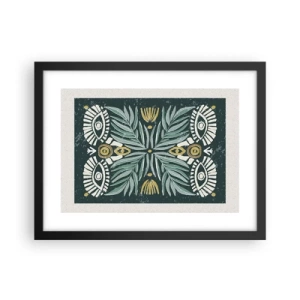 Póster en marco negro - Como un recorte folclórico - 40x30 cm