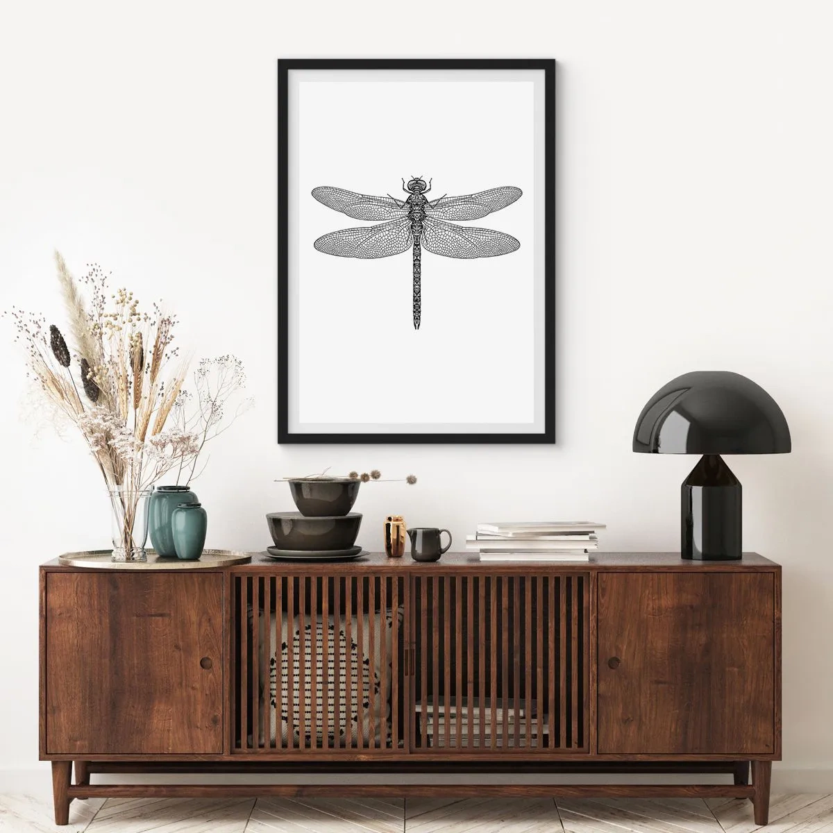 Póster en marco negro - Precisión de la naturaleza - 70x100 cm