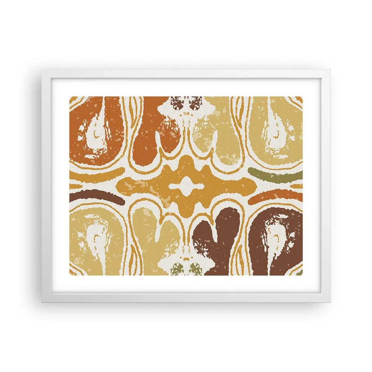 Póster en marco blanco - Abstracción sentimental - 50x40 cm