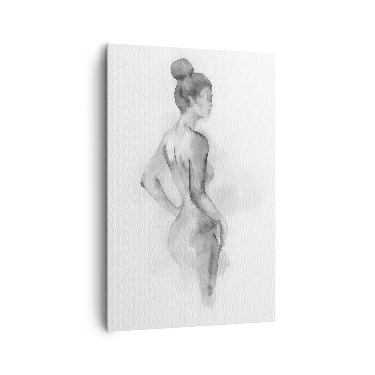 Cuadro sobre lienzo - Impresión de Imagen - Boceto en acuarela de una silueta femenina - 80x120cm - Tan hermosa como la pintura - Decoración de pared moderna para salón y dormitorio ARTTOR