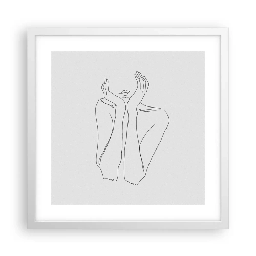 Póster en marco blanco - Con qué sueñan las mujeres - 40x40 cm