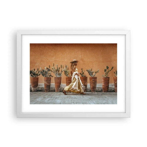 Póster en marco blanco - Estilo hippie - 40x30 cm