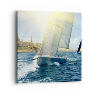 Cuadro sobre lienzo - Impresión de Imagen - Hora de abandonar la ciudad - 40x40 cm