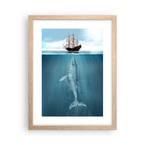 Póster en marco roble claro - Mejor no saber lo que te espera - 30x40 cm