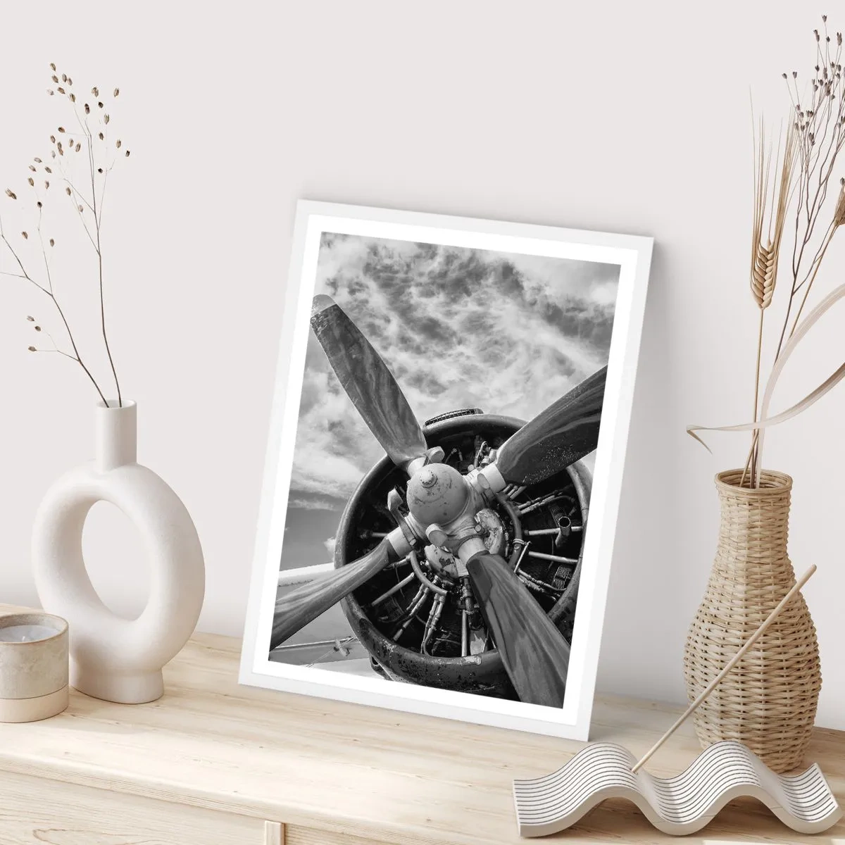 Póster en marco blanco - Conquistador de los cielos - 40x50 cm