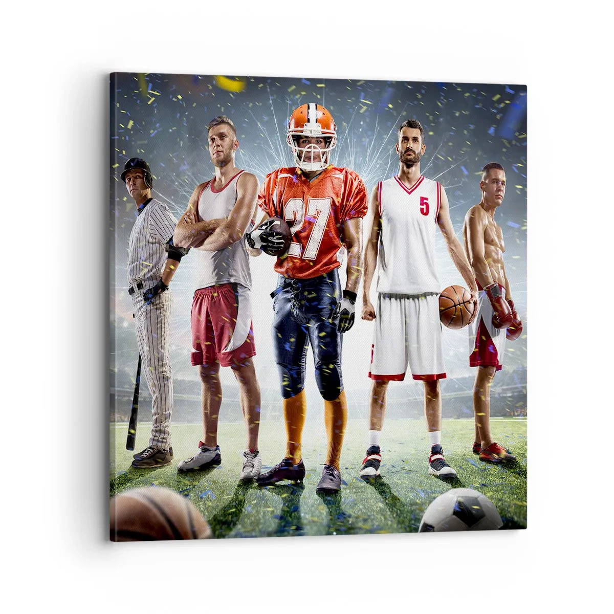 Cuadro sobre lienzo - Impresión de Imagen - Gladiadores sobre los terrenos de juego - 70x70 cm