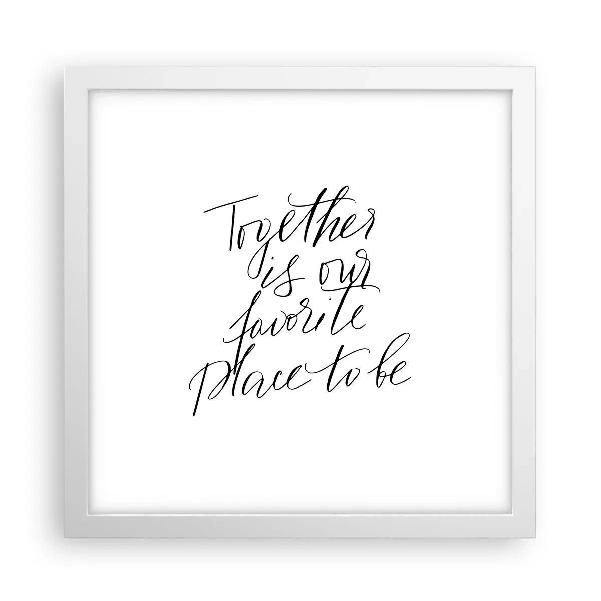 Póster en marco blanco - ¿Tú también lo sientes? - 30x30 cm